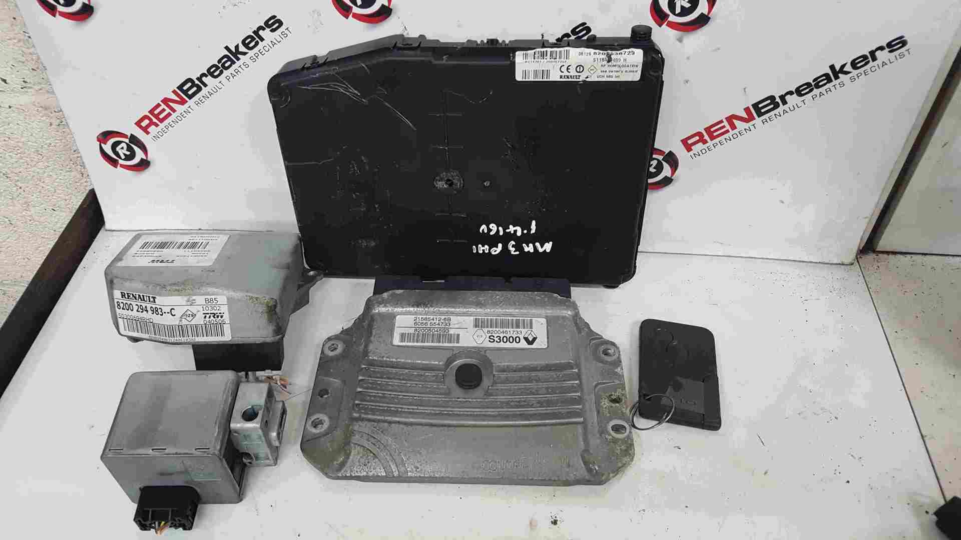 Renault Clio MK3 2005-2009 1.4 16v ECU Set UCH BCM Immobiliser + Key Card