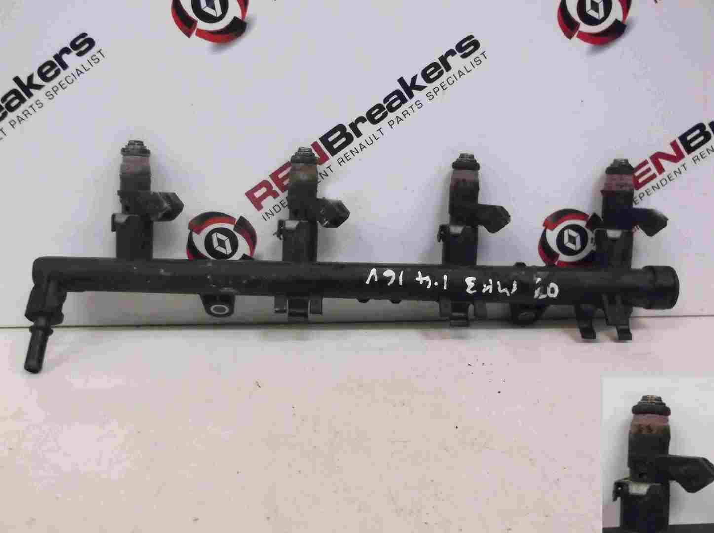 Renault Clio MK3 2005-2009 1.4 16v Petrol Fuel Injectors X4 + Rail