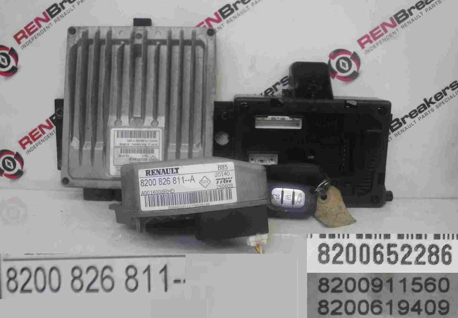 Renault Clio MK3 2005-2009 1.5 dCi ECU SET UCH BCM Steering + Key Fob 8200826811