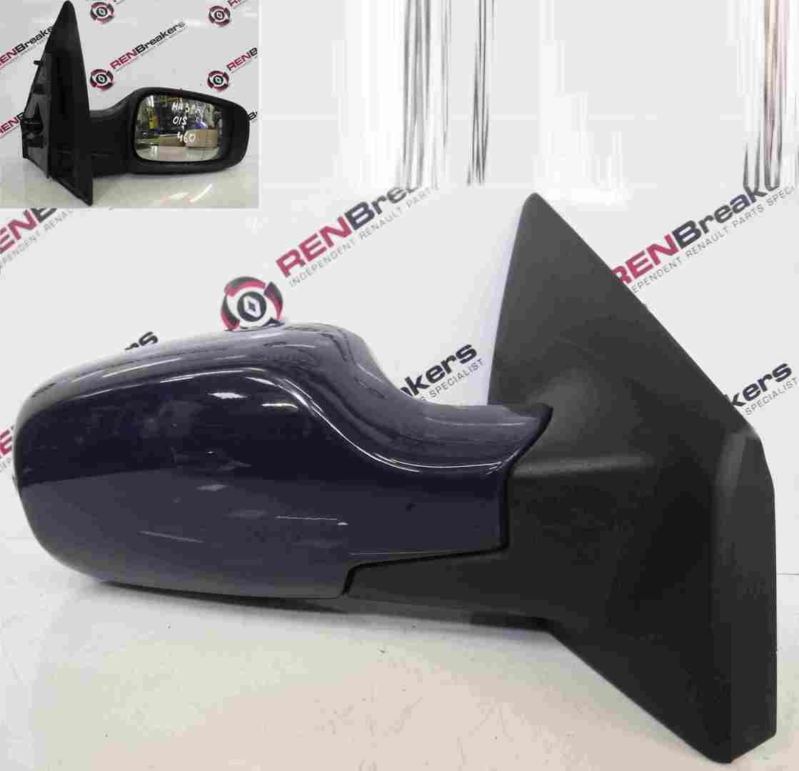 Renault Clio MK3 2005-2009 Drivers OS Wing Mirror Blue 460
