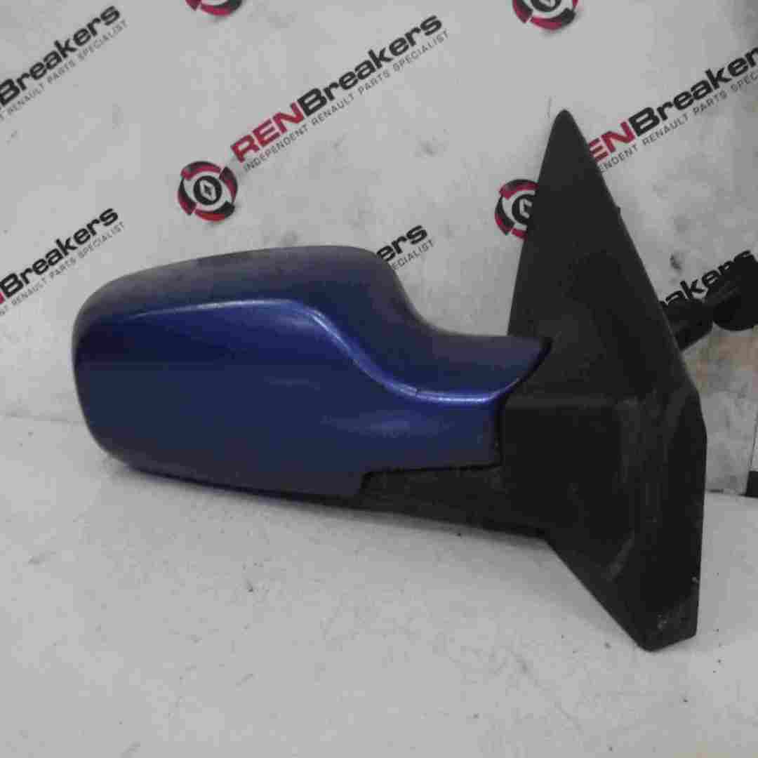 Renault Clio MK3 2005-2009 Drivers OS Wing Mirror Blue BUT PAINTED MANUAL