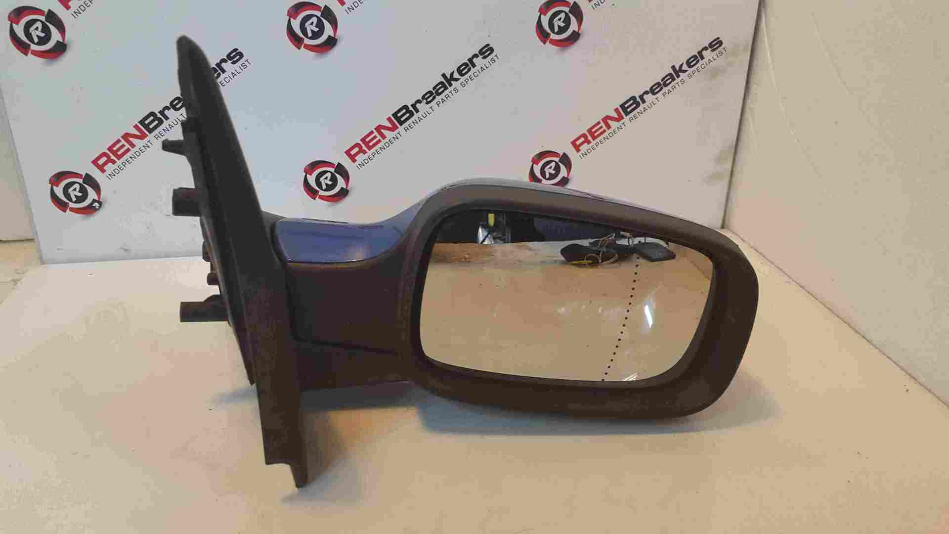 Renault Clio MK3 2005-2009 Drivers OS Wing Mirror Blue TERNC