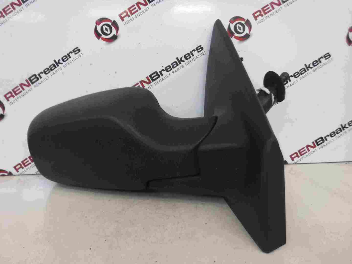 Renault Clio MK3 2005-2009 Drivers OS Wing Mirror Plain Black Manual