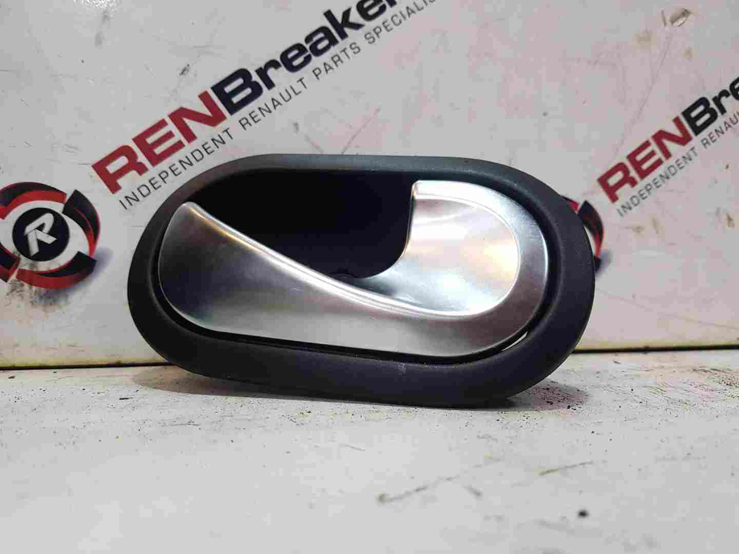 Thumb 2 Renault Clio MK3 2005-2009 Drivers OSR Rear Door Handle Interior Silver Chrome