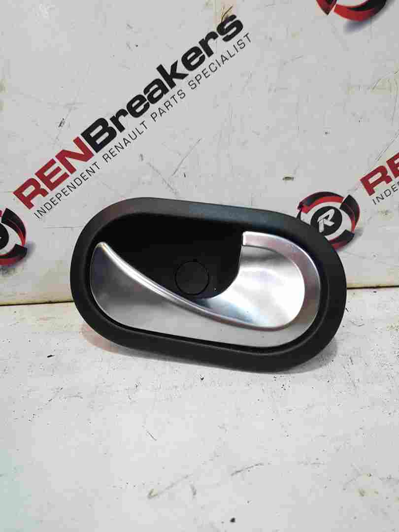 Thumb 6 Renault Clio MK3 2005-2009 Drivers OSR Rear Door Handle Interior Silver Chrome