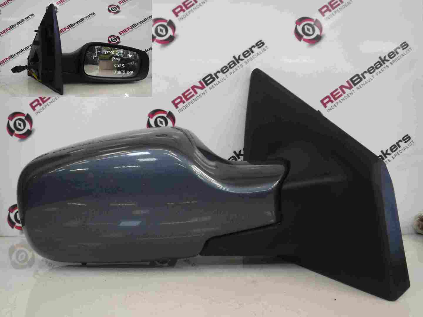 Renault Clio MK3 2005-2009 Drivers Os Wing Mirror Blue Purple Tej47 