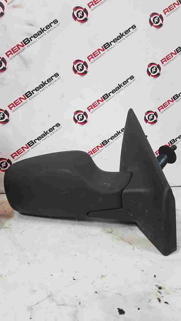 Renault Clio MK3 2005-2009 Drivers Os Wing Mirror Plain Black Manual