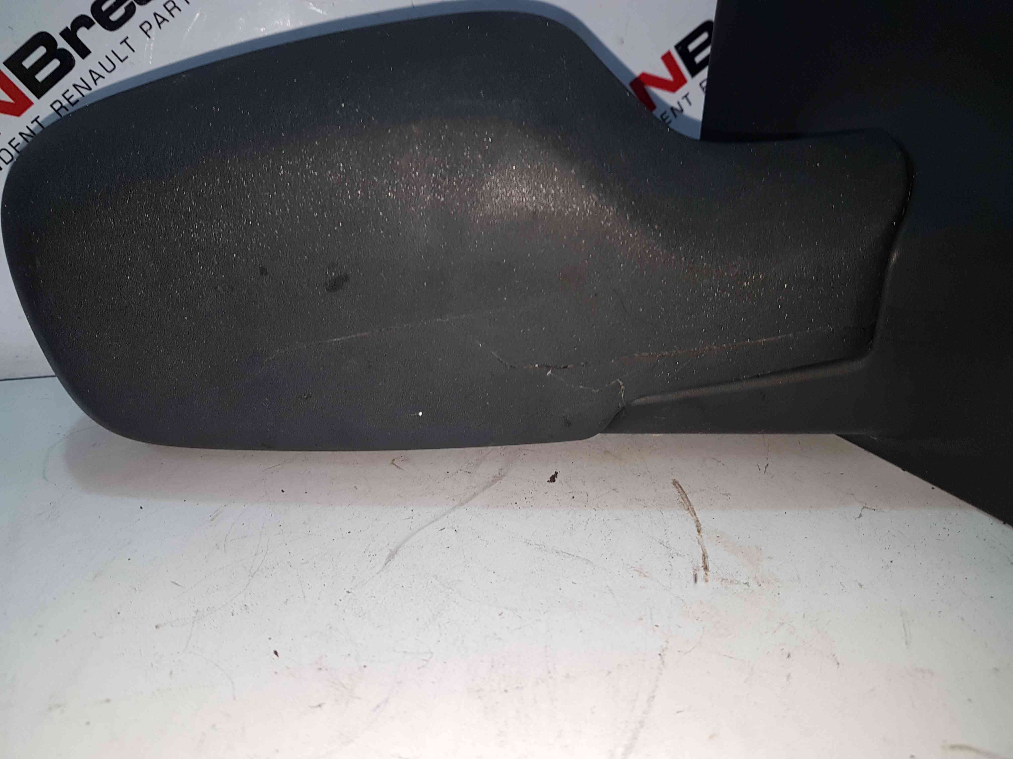 Thumb 3 Renault Clio MK3 2005-2009 Drivers Os Wing Mirror Plain Black Manual Cracked 