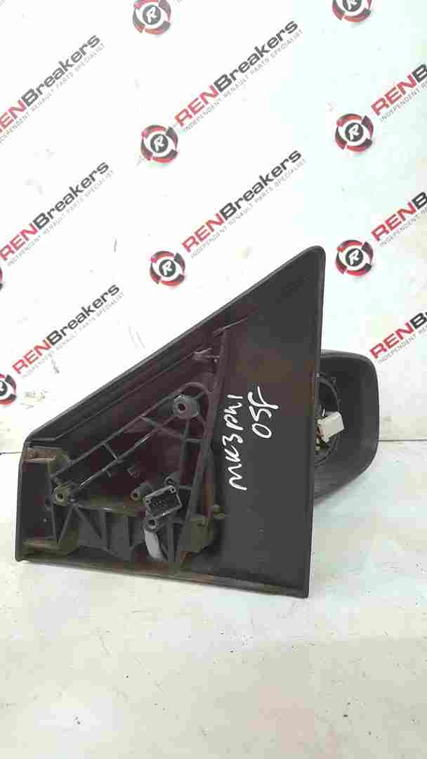 Thumb 3 Renault Clio MK3 2005-2009 Drivers Os Wing Mirror Plain Black No Glass