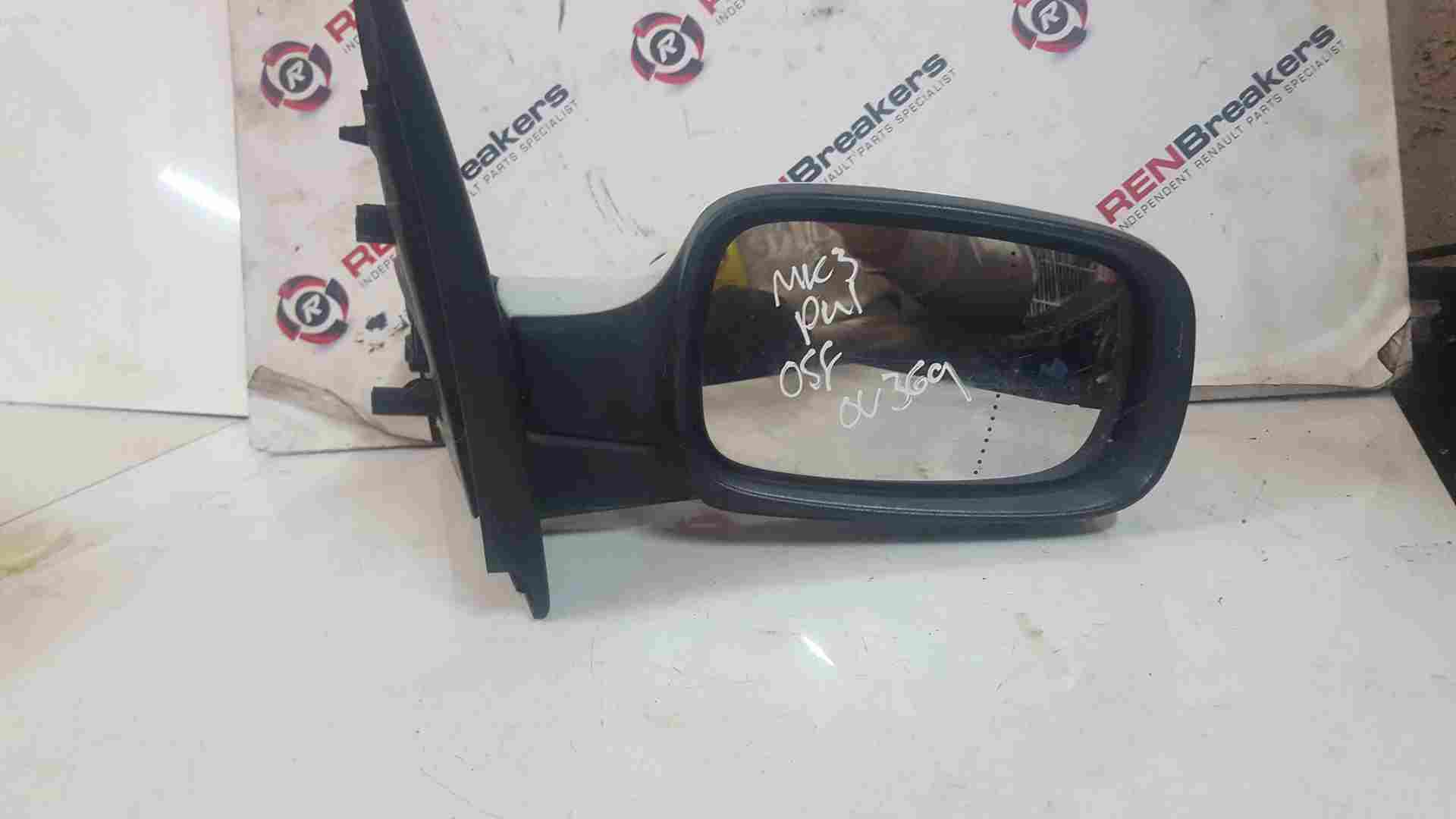 Renault Clio MK3 2005-2009 Drivers Os Wing Mirror White Ov369