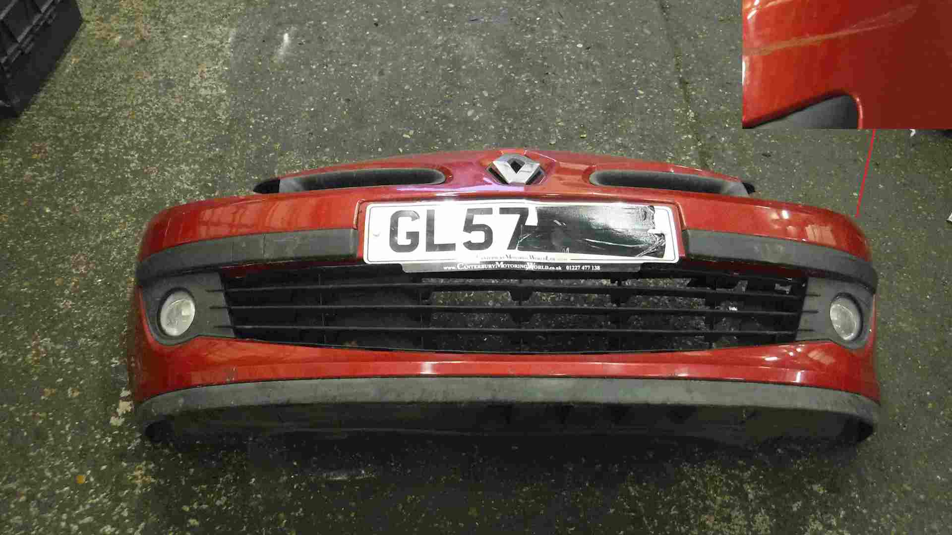 Renault Clio MK3 2005-2009 Front Bumper Red Complete TEB76 185