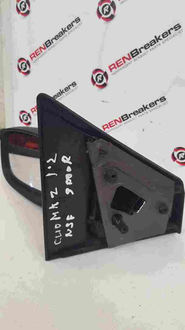 Thumb 3 Renault Clio MK3 2005-2009 Passenger NS Wing Mirror Plain Black BROKEN CASE