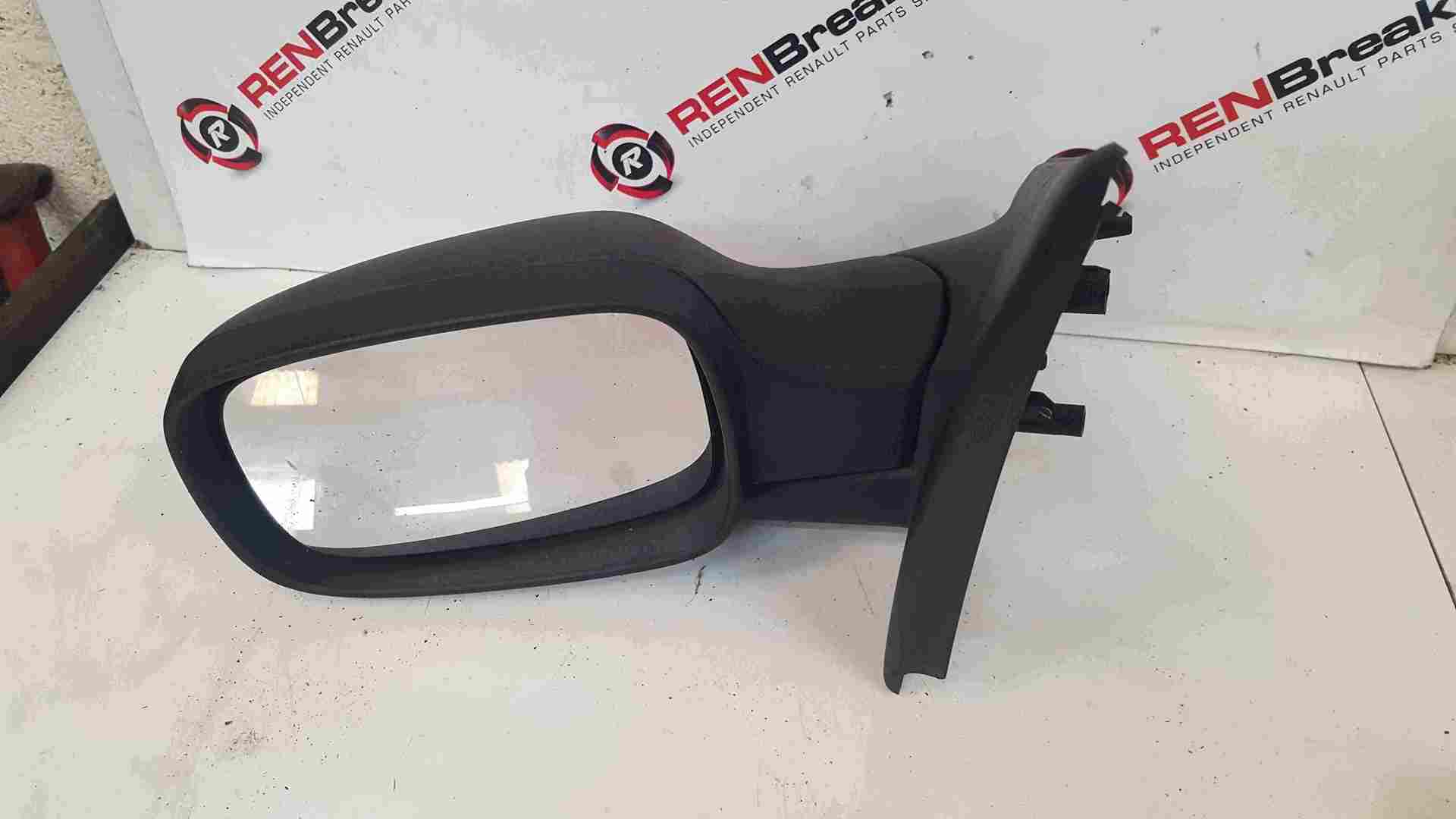 Thumb 2 Renault Clio MK3 2005-2009 Passenger NS Wing Mirror Plain Black BROKEN CASE