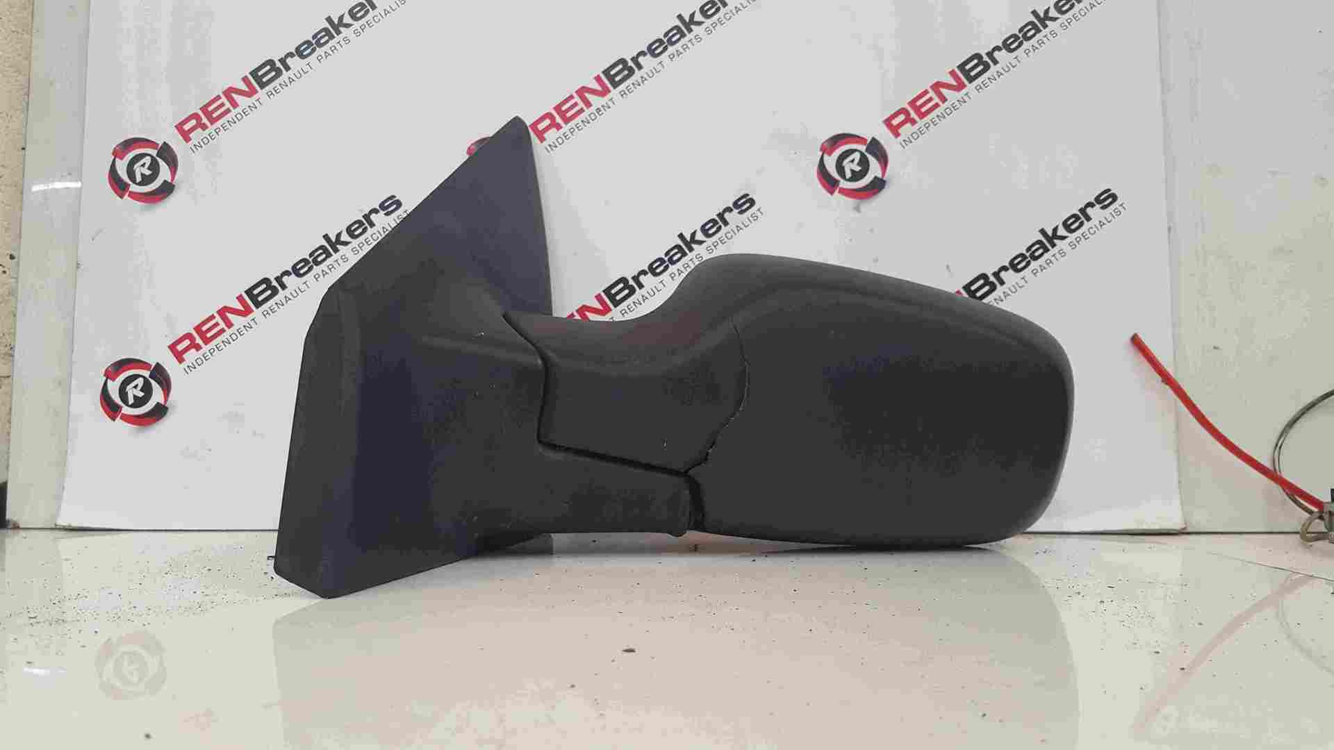 Renault Clio MK3 2005-2009 Passenger NS Wing Mirror Plain Black BROKEN CASE