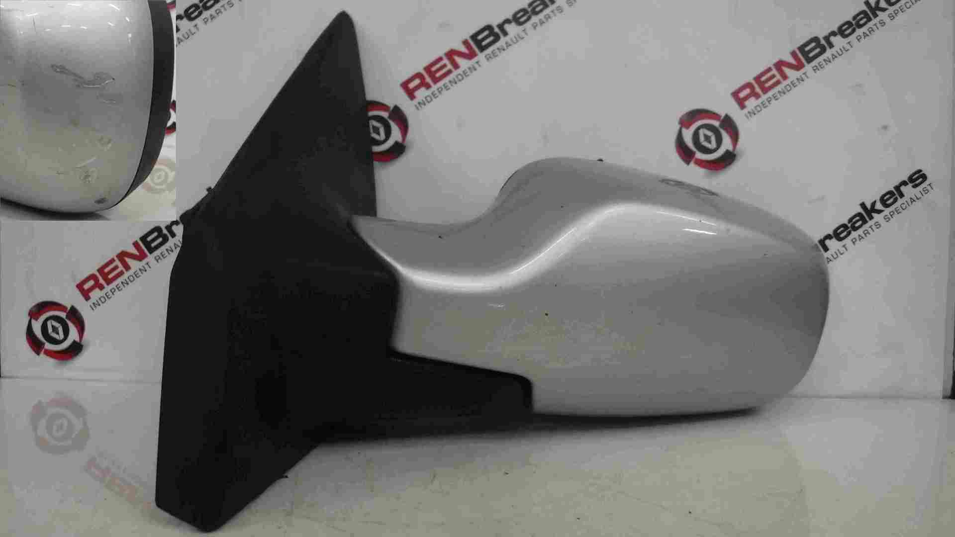 Renault Clio MK3 2005-2009 Passenger NS Wing Mirror Silver Grey TED69
