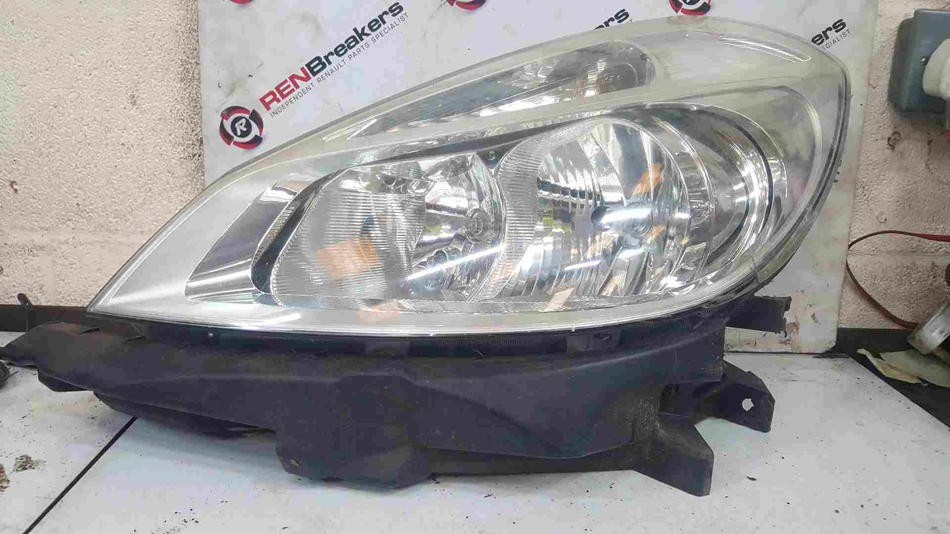 Thumb 3 Renault Clio MK3 2005-2009 Passenger NSF Front Head Lamp Headlight Chrome Crack