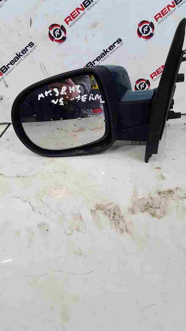 Thumb 2 Renault Clio MK3 2005-2009 Passenger NSF Wing Mirror Blue Ternl