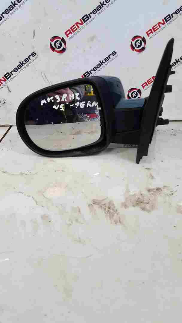 Renault Clio MK3 2005-2009 Passenger NSF Wing Mirror Blue Ternl