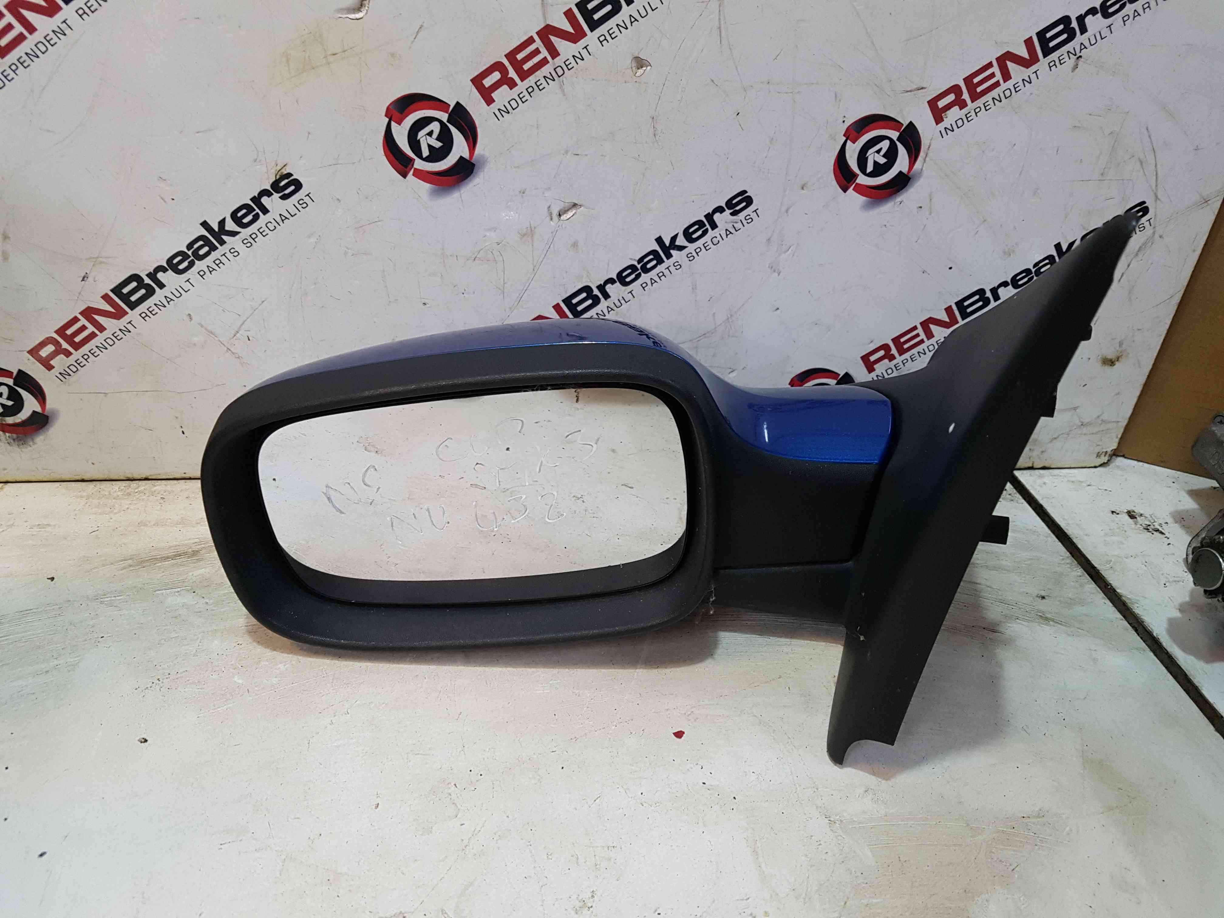 Thumb 5 Renault Clio MK3 2005-2009 Passenger Ns Wing Mirror Blue TERNA