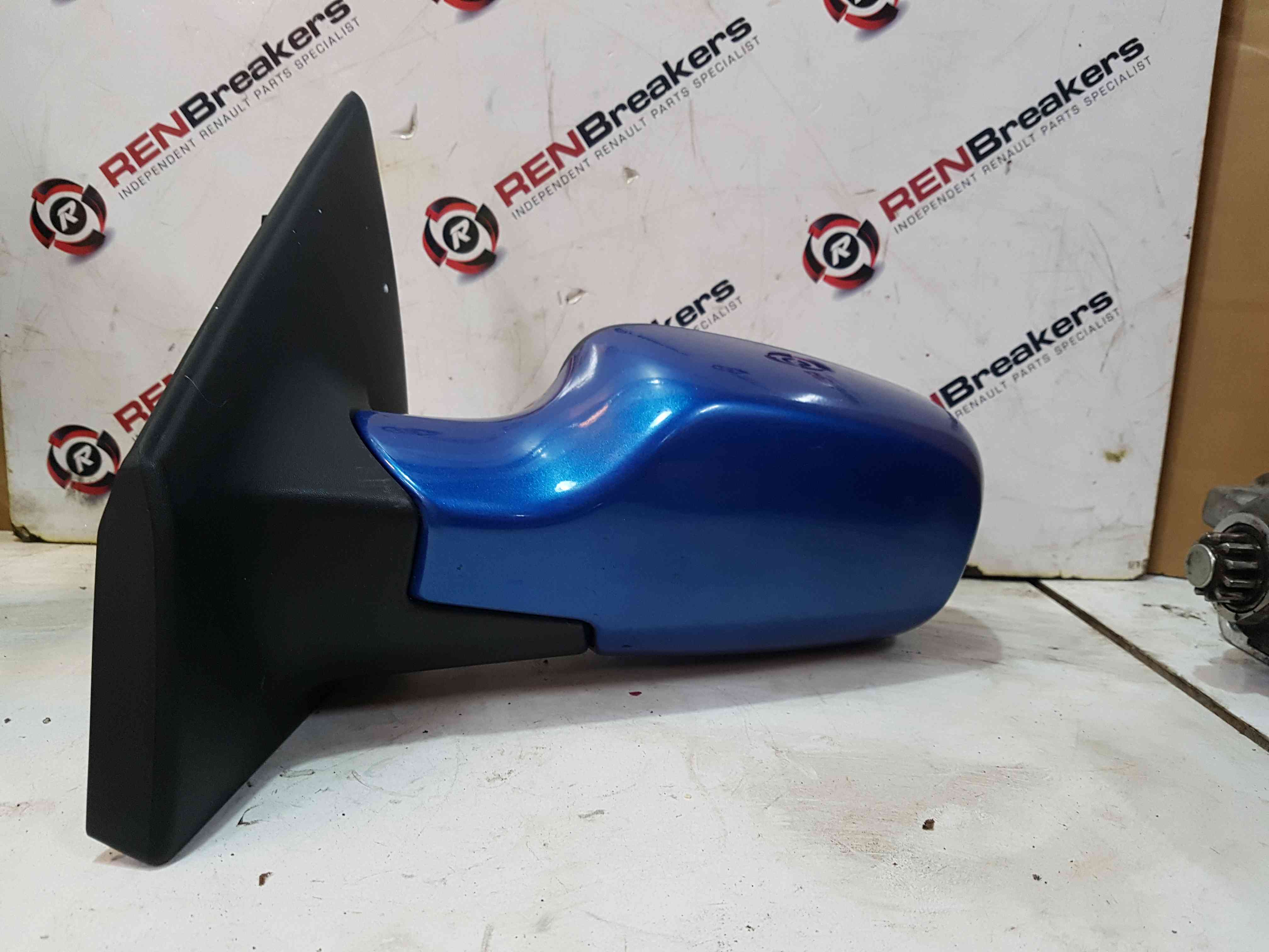 Renault Clio MK3 2005-2009 Passenger Ns Wing Mirror Blue TERNA