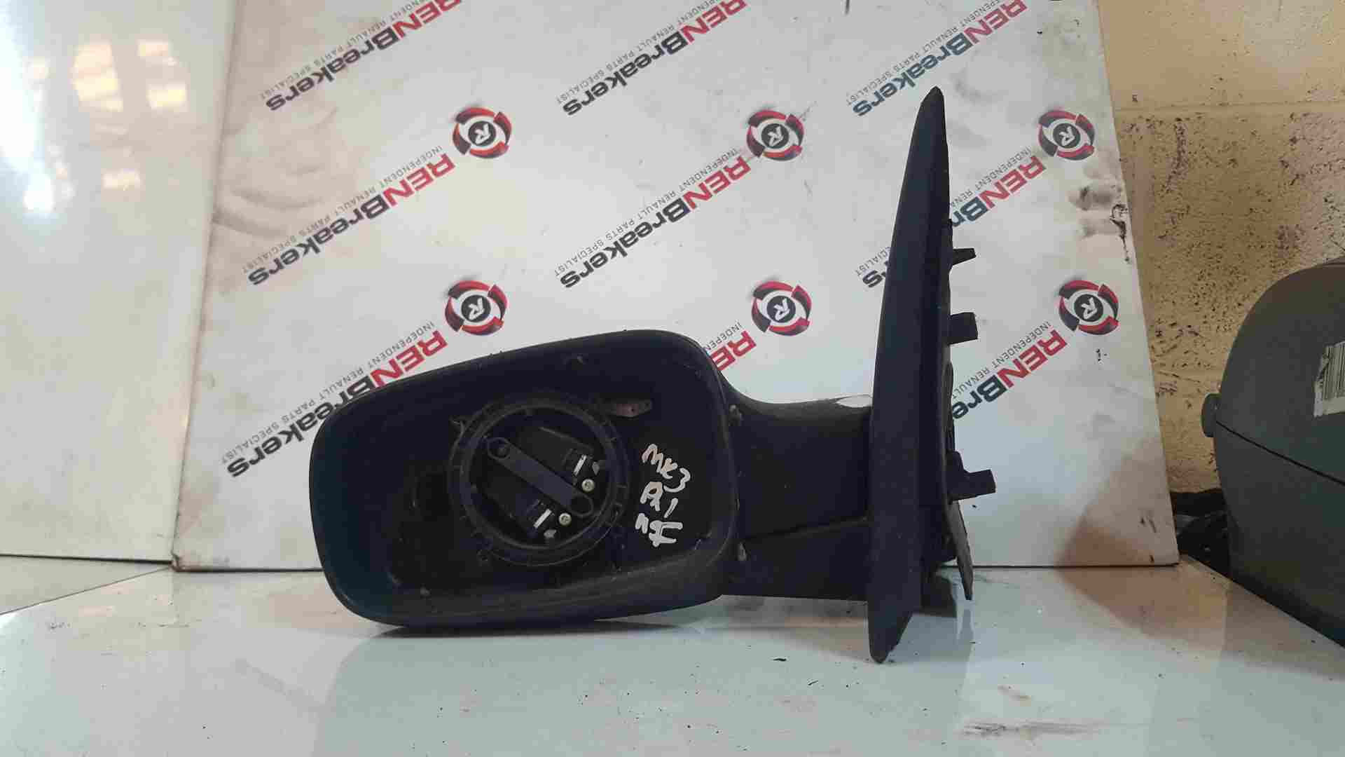 Renault Clio MK3 2005-2009 Passenger Ns Wing Mirror Plain Black No Glass 