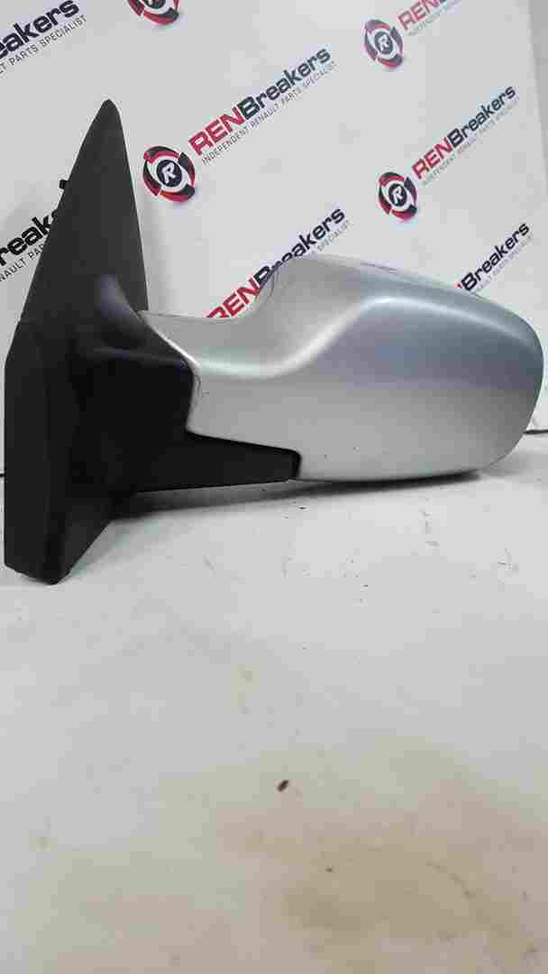 Thumb 5 Renault Clio MK3 2005-2009 Passenger Ns Wing Mirror Silver Ted69 Electric Crack