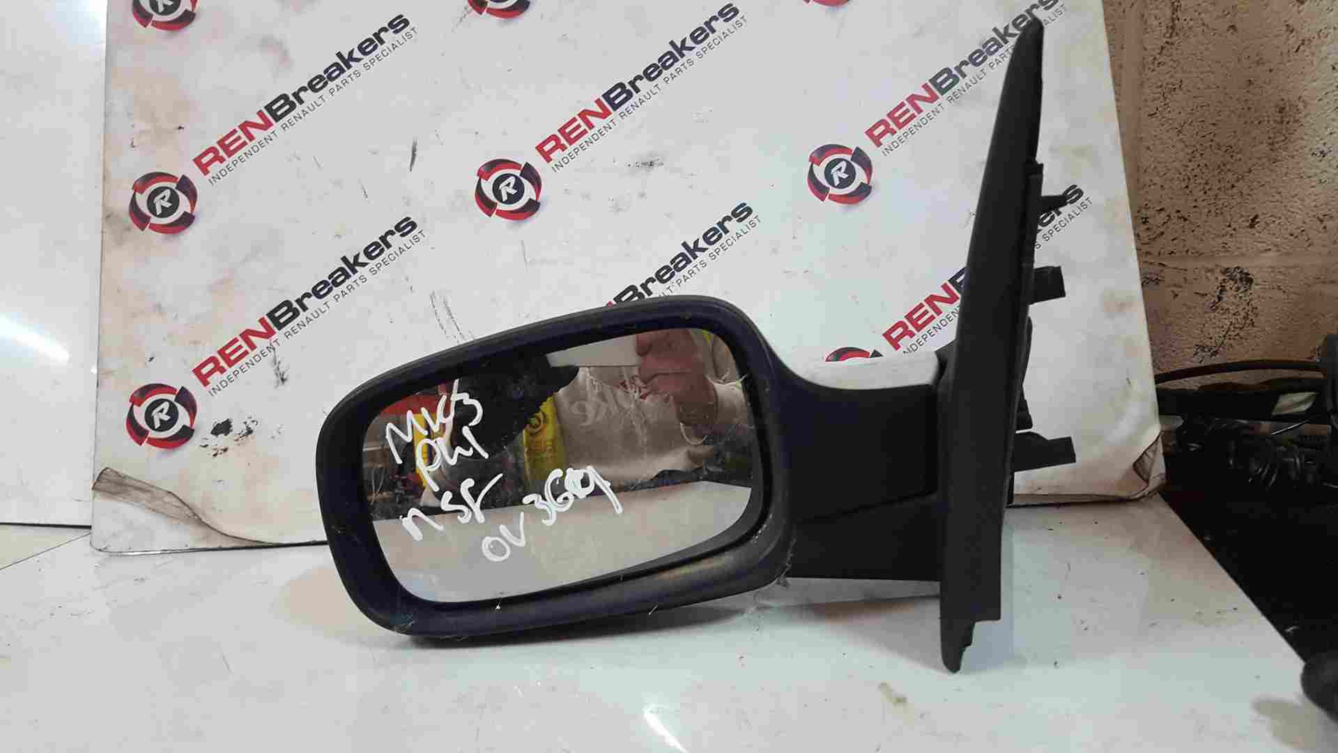 Renault Clio MK3 2005-2009 Passenger Ns Wing Mirror White Ov369 OV369
