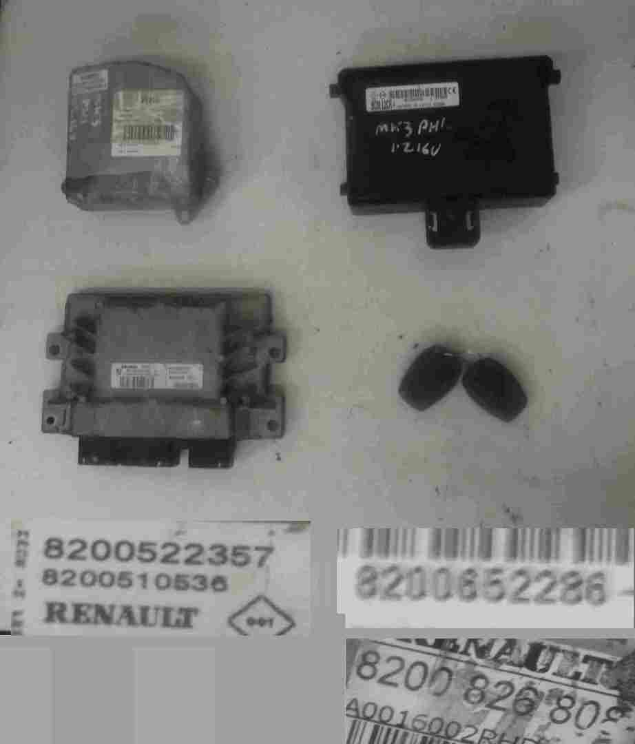 Renault Clio MK3 2005-2012 1.2 16v ECU SET UCH BCM Immobiliser + 2 Key Fobs