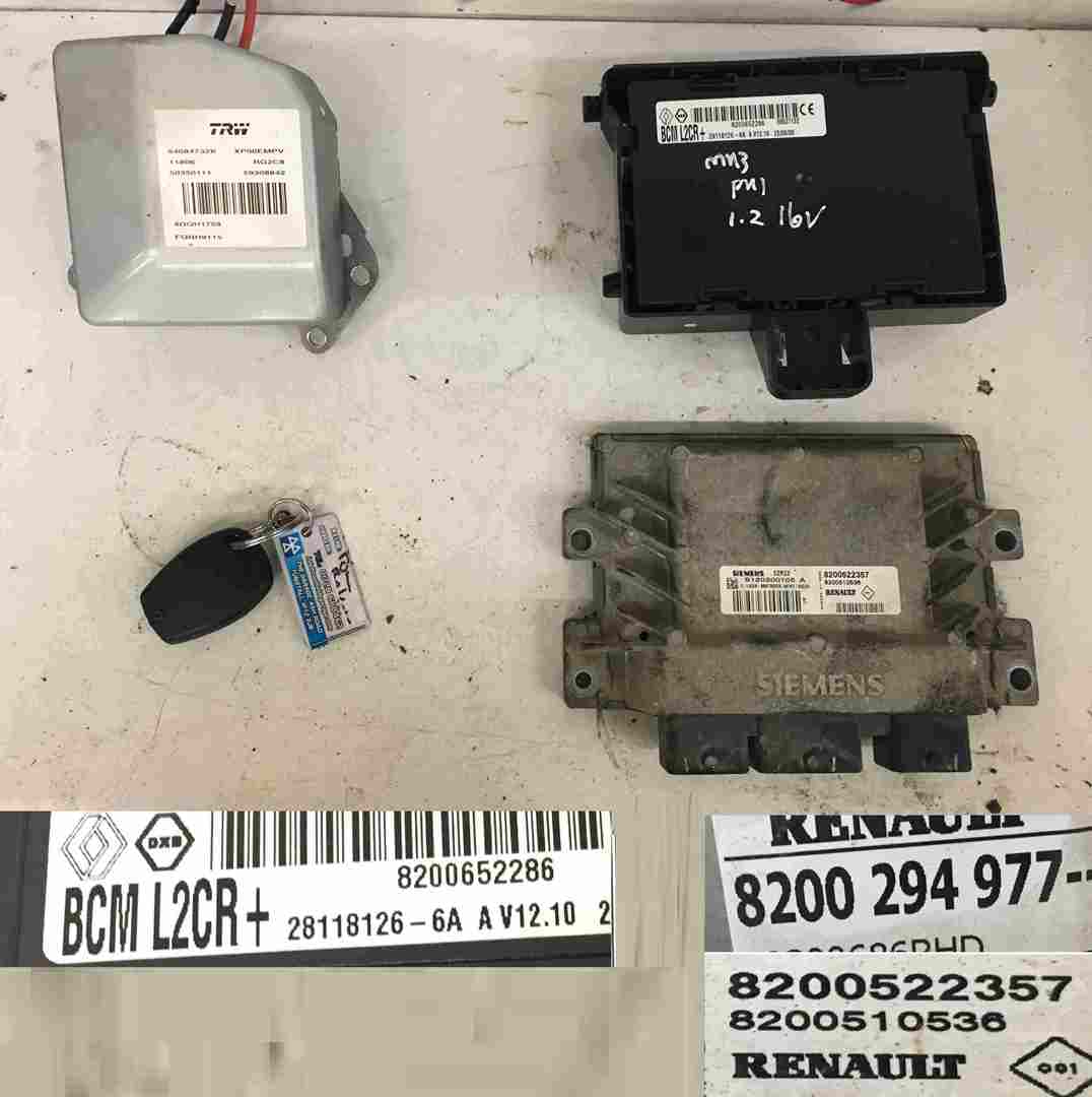Renault Clio MK3 2005-2012 1.2 16v ECU SET UCH BCM Immobiliser + Key Fob