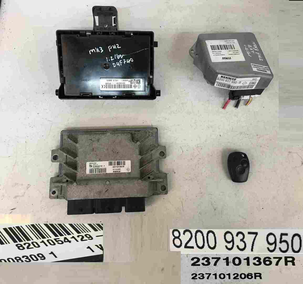 Renault Clio MK3 2005-2012 1.2 16v ECU SET UCH BCM Immobiliser + Key Fob