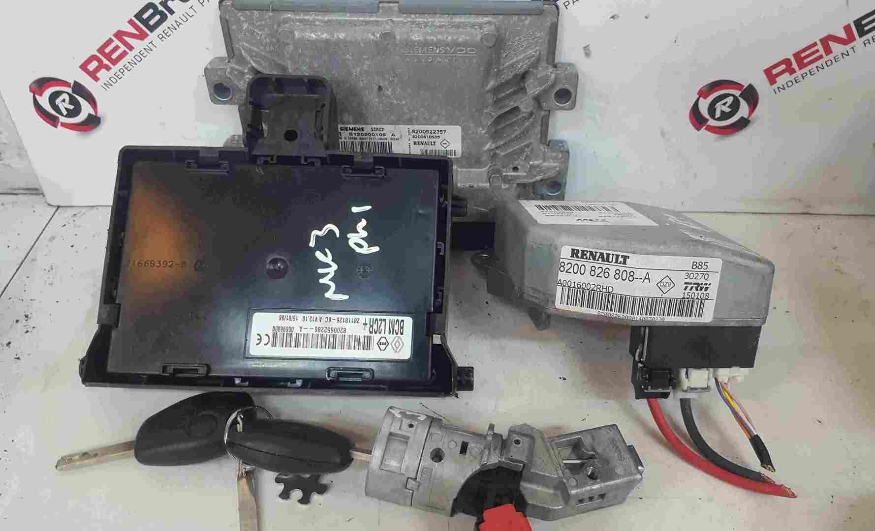 Renault Clio MK3 2005-2012 1.2 16v ECU SET UCH BCM Immobiliser + Key Fob