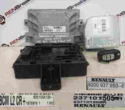 Renault Clio MK3 2005-2012 1.2 16v ECU Set UCH BCM Steering + Key Fob