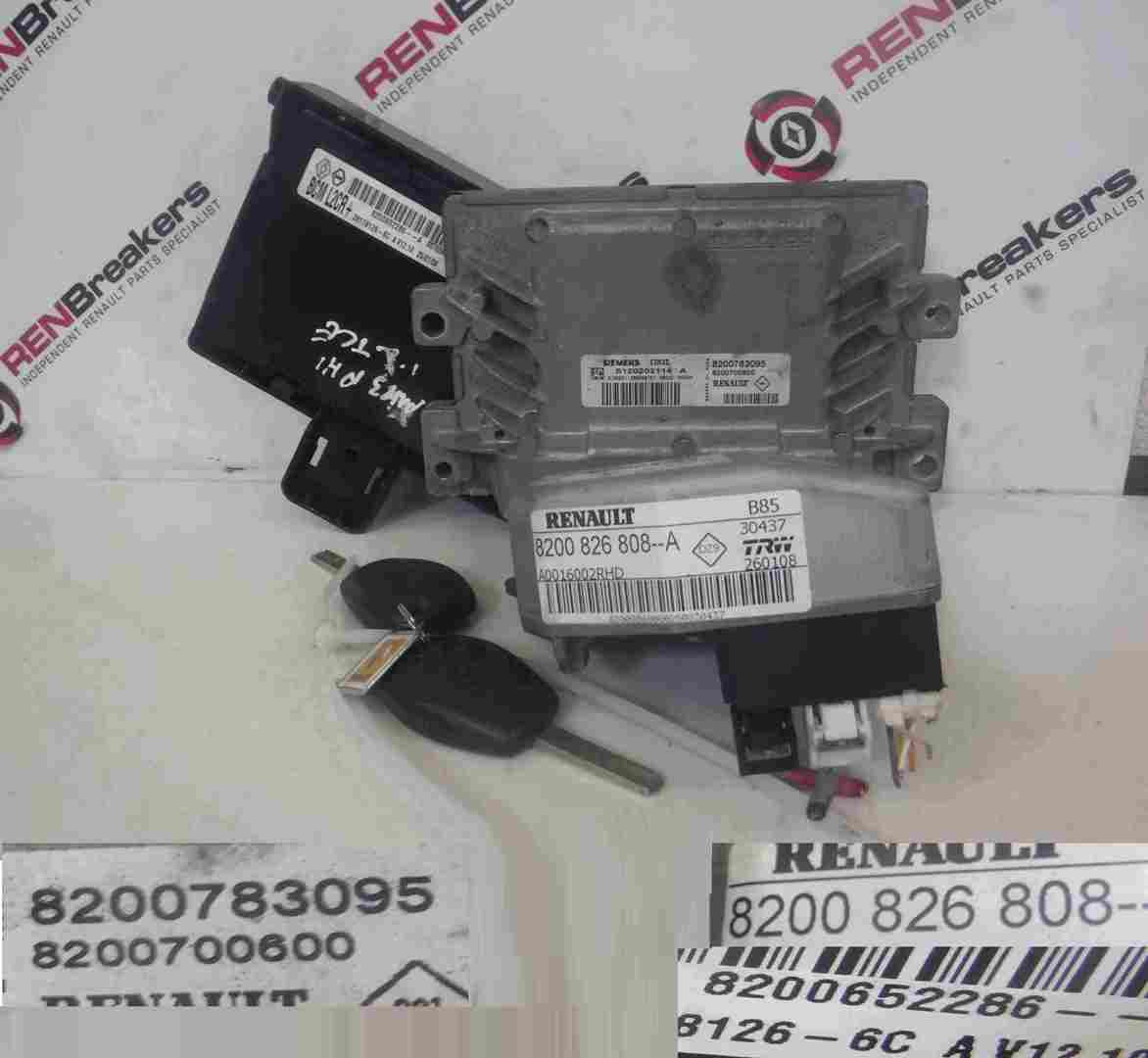 Renault Clio MK3 2005-2012 1.2 Turbo tCe ECU SET UCH BCM Steering + 2 Key Fobs