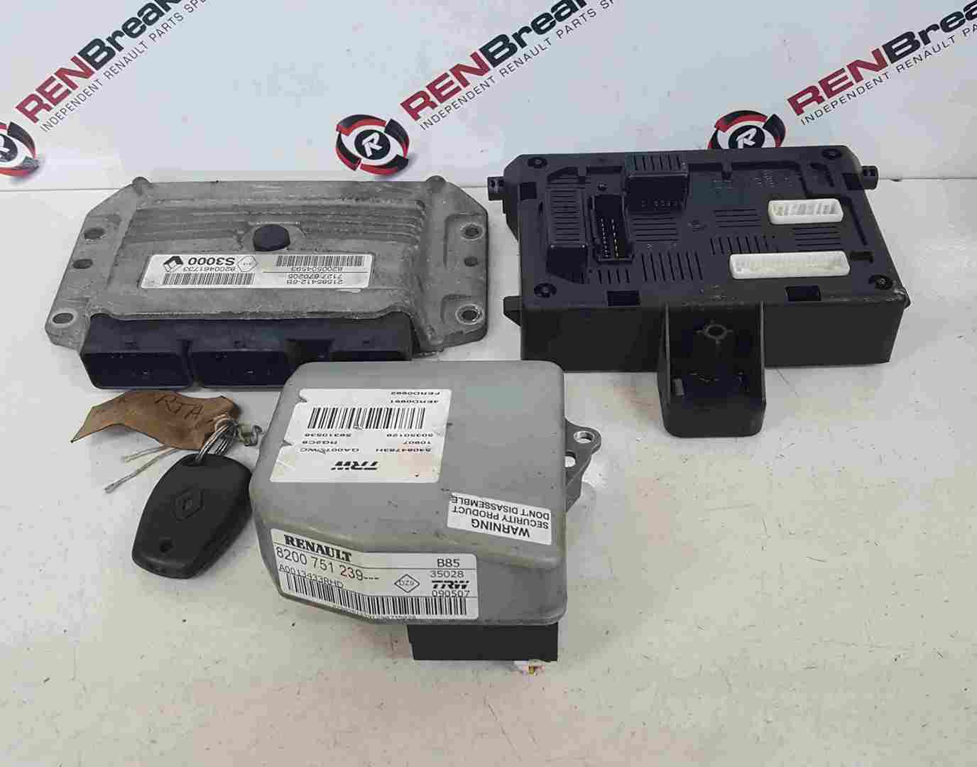 Renault Clio MK3 2005-2012 1.4 16v ECU SET UCH BCM Immobiliser + Key Fob