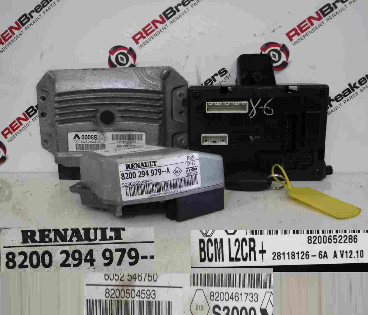 Renault Clio MK3 2005-2012 1.4 16v ECU SET UCH Steering ECU BCM + Key Fob