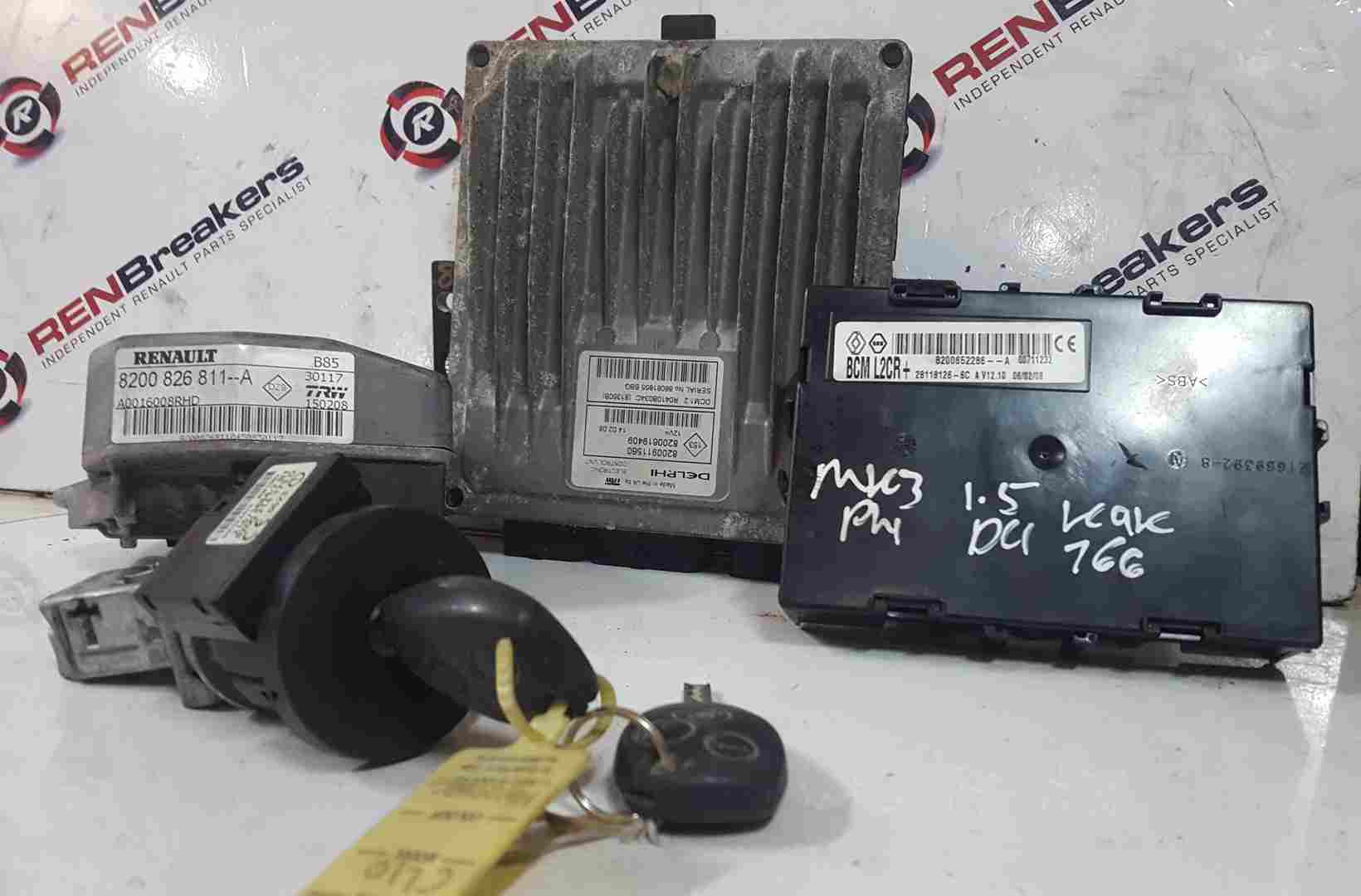 Thumb 7 Renault Clio MK3 2005-2012 1.5 DCI Ecu SET Uch BCM Steering + 2 KEY Fobs