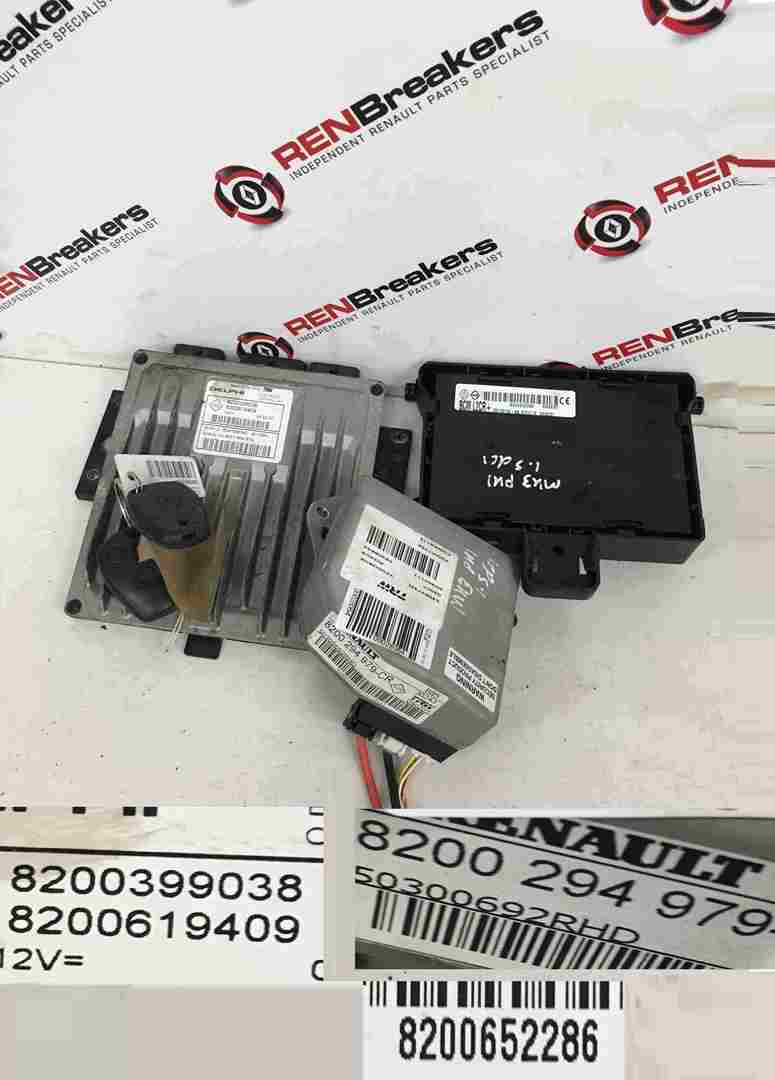 Renault Clio MK3 2005-2012 1.5 DCi ECU SET UCH BCM Steering ECU + 2 Key Fobs