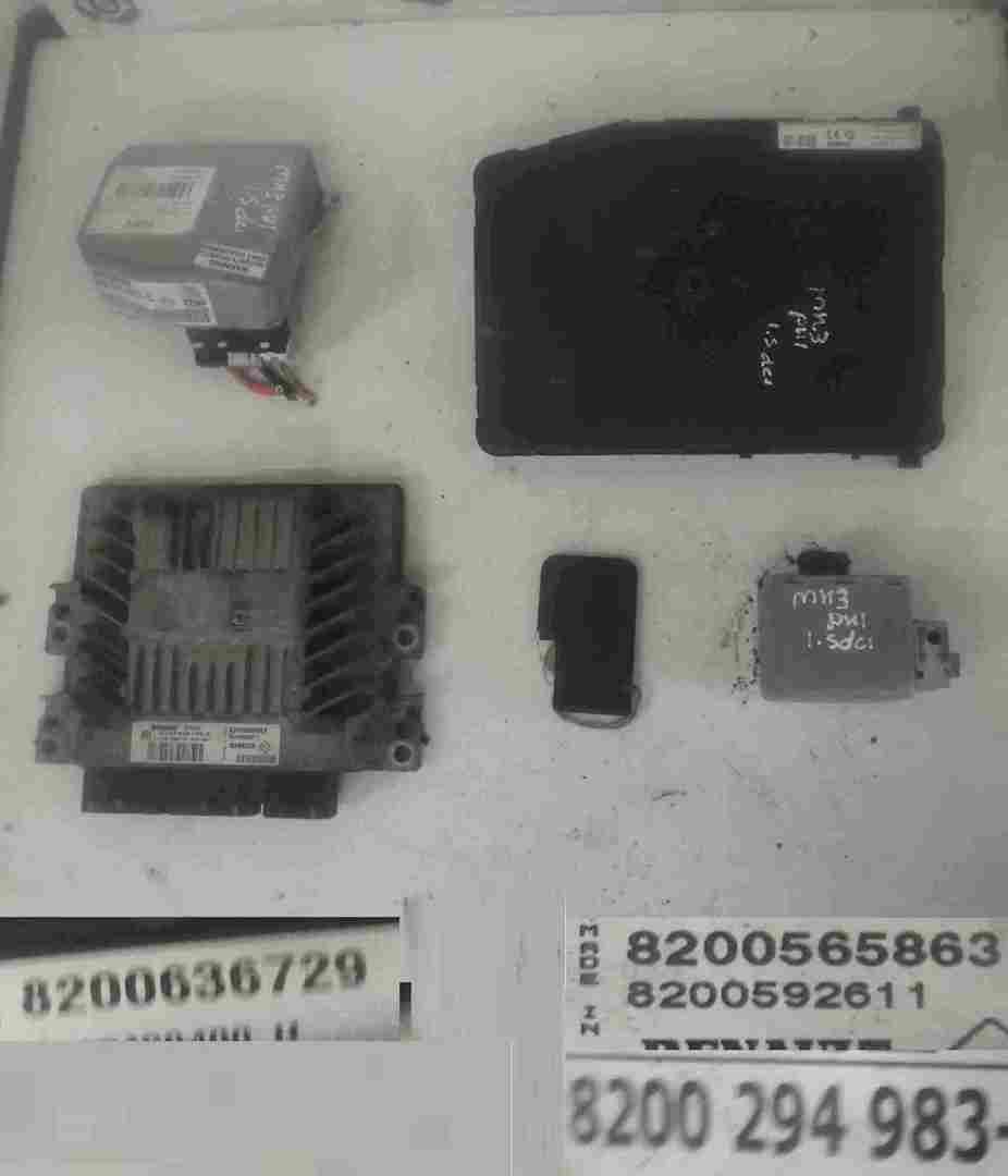 Renault Clio MK3 2005-2012 1.5 DCi ECU SET UCH BCM Steering ECU + Key Card
