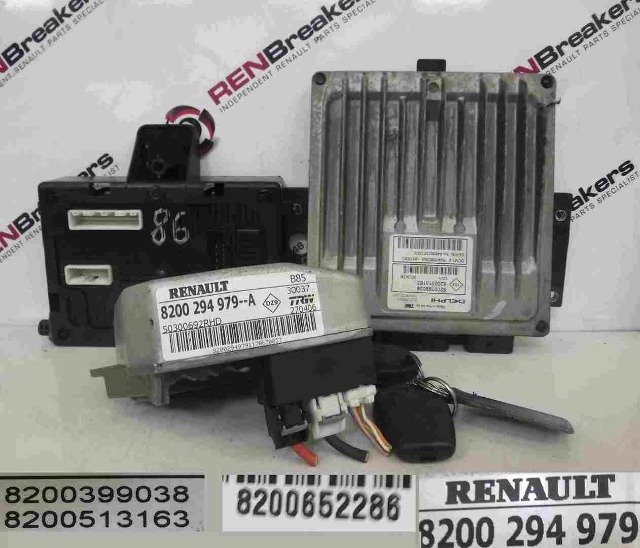 Renault Clio MK3 2005-2012 1.5 dCi ECU SET UCH BCM Steering + 2 Key Fobs