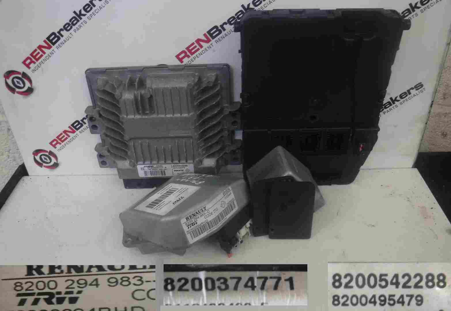 Renault Clio MK3 2005-2012 1.5 dCi ECU SET UCH BCM Steering ECU + 2 Key Cards