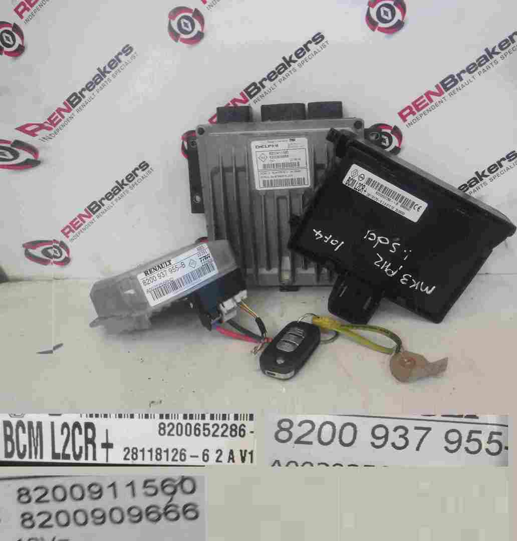 Renault Clio MK3 2005-2012 1.5 dCi ECU SET UCH BCM Steering ECU + Key Fob