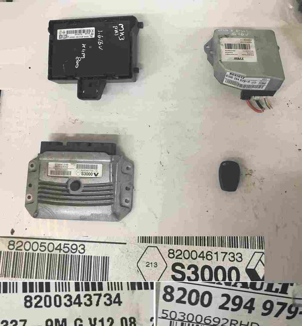 Renault Clio MK3 2005-2012 1.6 16v ECU SET UCH BCM Steering ECU + Key Fob