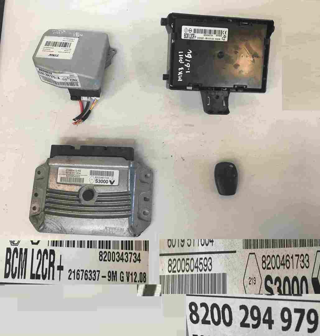 Renault Clio MK3 2005-2012 1.6 16v ECU SET UCH Steering ECU + Key Fob 8200343734