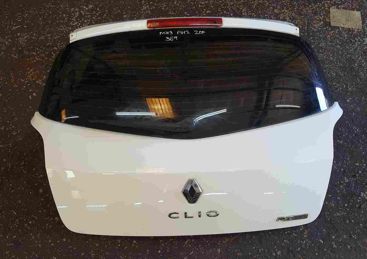 Renault Clio MK3 2005-2012 197 200 Rear Tailgate Boot White 369