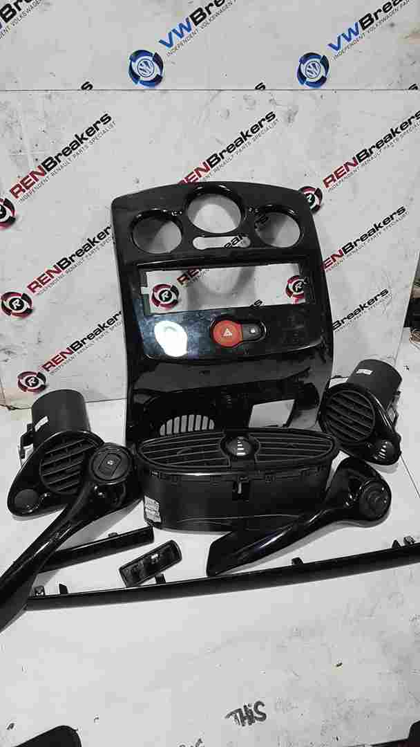 Renault Clio MK3 2005-2012 Dashboard SET Trims Surround Gloss Black Handle Vents