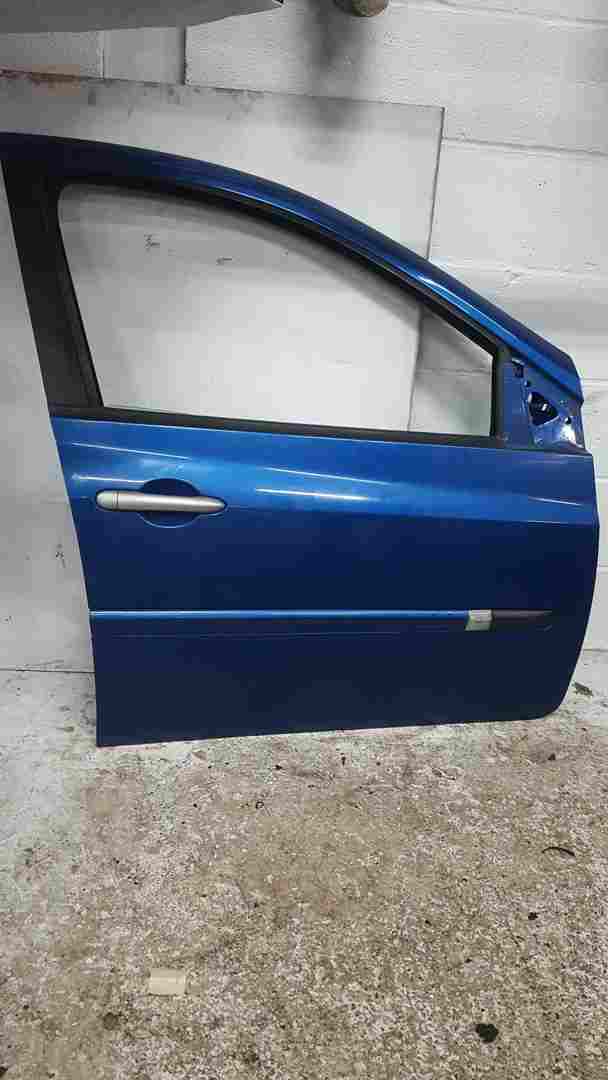 Thumb 2 Renault Clio MK3 2005-2012 Drivers OSF Front Door Blue Terna 5Dr small dink