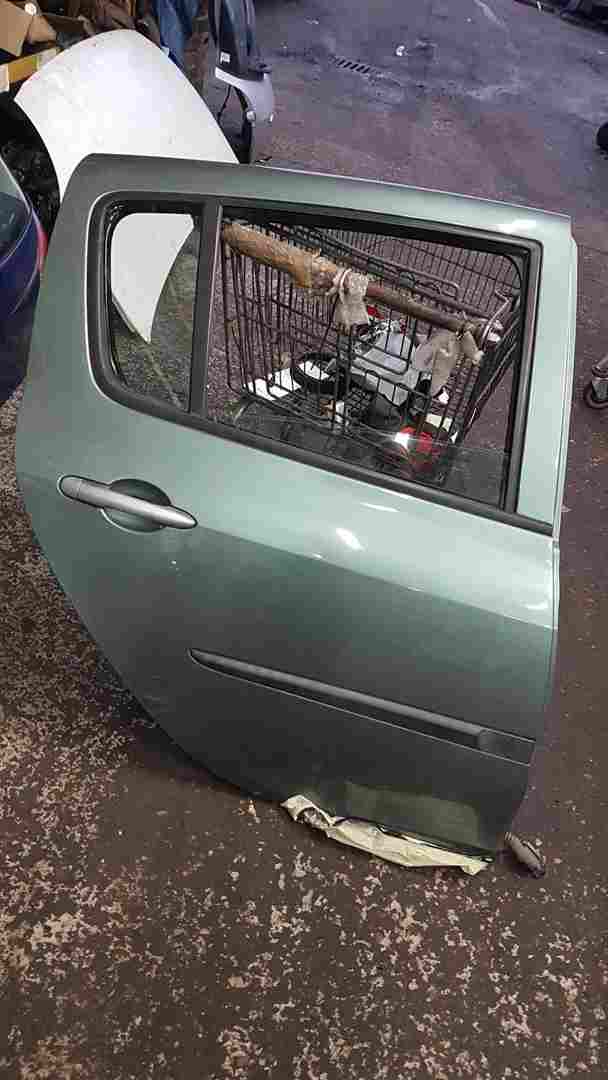 Renault Clio MK3 2005-2012 Drivers OSR Rear Door Green Ted97