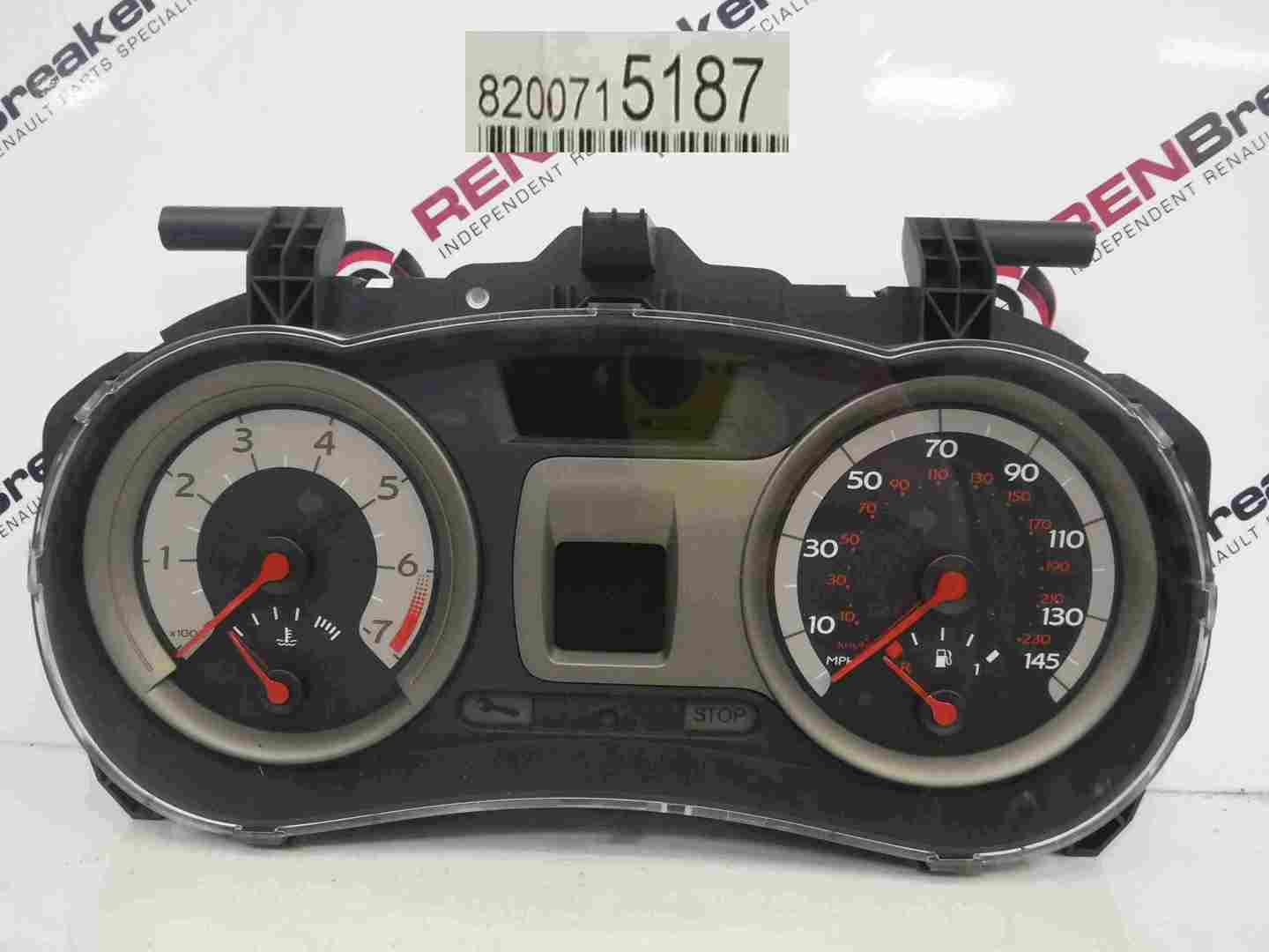 Renault Clio MK3 2005-2012 Instrument Panel Dials Gauges Clocks 95K 8200715187