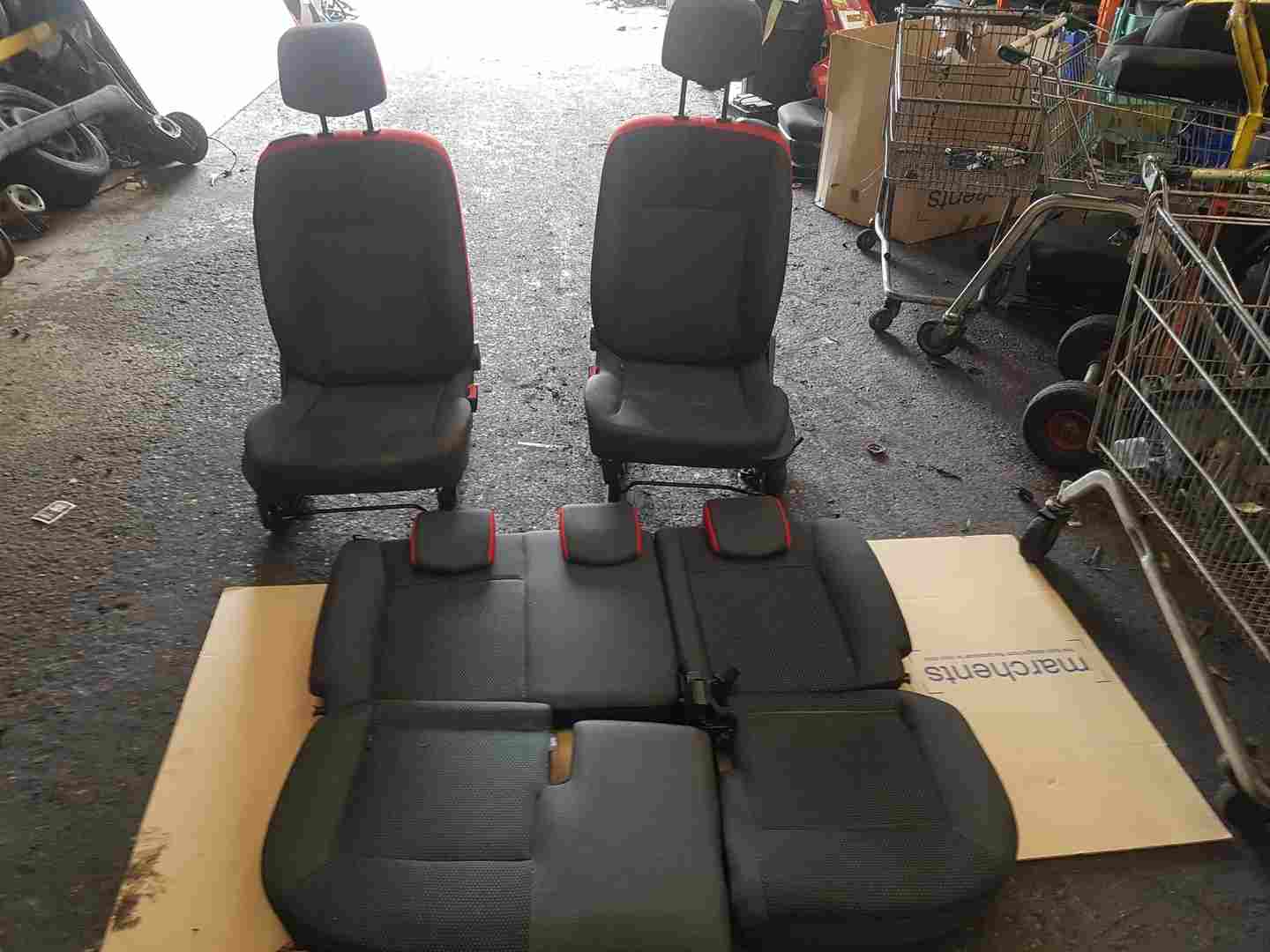 Renault Clio MK3 2005-2012 Interior Seats Chairs SET Red 3Dr 4/5