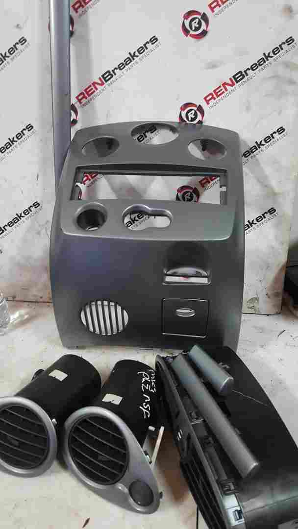 Renault Clio MK3 2005-2012 KEY Card Dashboard Surround Dash Trims Complete Grey